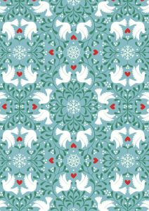 Christmas Patchwork Fabric - Hygge Glow - Scandi Dove