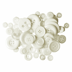 Craft Button Pack - White