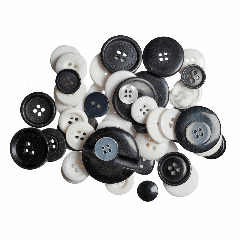 Craft Button Pack - Black & White