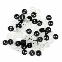 Mini Craft Button Pack - Black & White
