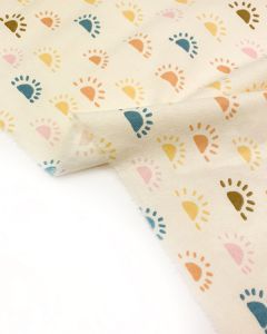 Brushed Cotton Flannelette Fabric - Doodle Sunset