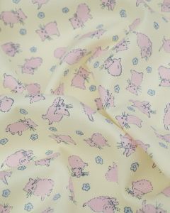 Brushed Cotton Twill Fabric - Little Kitten Pink