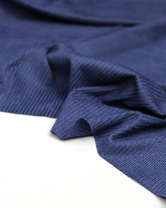 Brushed Rib Jersey Fabric - Blueberry