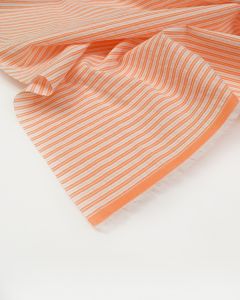 Bubble Cotton Seersucker Fabric - Mini Stripe Orange