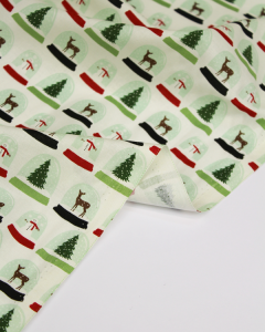 Christmas Patchwork Fabric - Comfort & Joy - Snowglobes