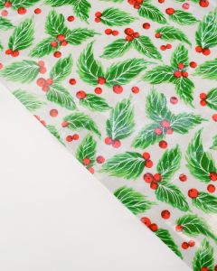 Christmas Oilcloth Fabric - Holly Jolly