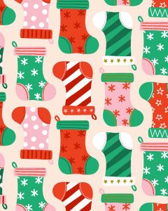 Christmas Patchwork Fabric - Oh What Fun! - Stockings