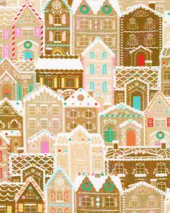 Christmas Patchwork Fabric - Tinseltown - Gingerbread Town