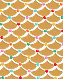 Christmas Patchwork Fabric - Tinseltown - Gingerbread Icing