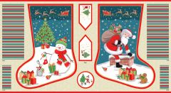 Christmas Stocking Panel - Merry Christmas