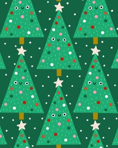 Christmas Patchwork Fabric - Oh What Fun! - Happy Trees