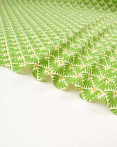 Christmas Teflon Tablecloth Fabric - Pine Fans - Green