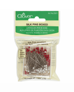 Clover Silk Pins - Glass Head