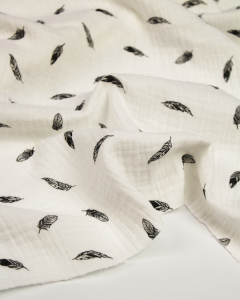 Cotton Double Gauze Fabric - Feather Quill Ivory