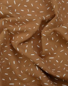 Cotton Jersey Fabric - Autumn Sprinkle - Toffee Apple