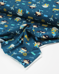 Cotton Jersey Fabric - Dinky Pirates