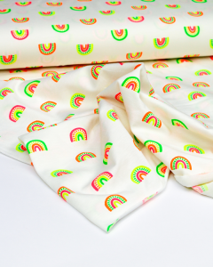 Cotton Jersey Fabric - Neon Rainbows