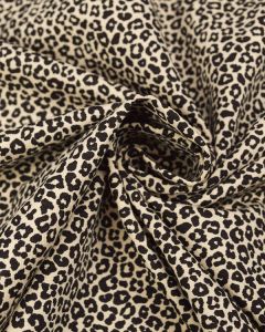 Cotton Jersey Fabric - Tiny Leopard - Biscotti