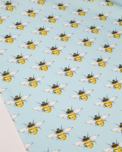 Cotton Poplin Fabric - Bumble Bees