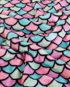 Cuddle Fleece Fabric - Mermaid Scales