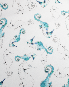 Home Furnishing Fabric - Double Width - St Ives Seahorse