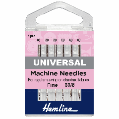Hemline Sewing Machine Needles - Universal Extra Fine 60/8