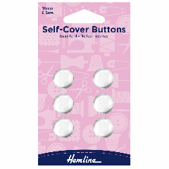 Self-Cover Buttons - Metal Top - 15mm