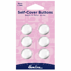 Self-Cover Buttons - Metal Top - 19mm