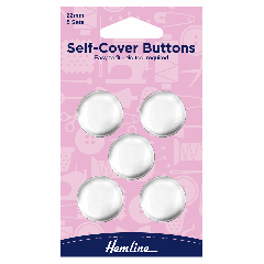 Self-Cover Buttons - Metal Top - 22mm
