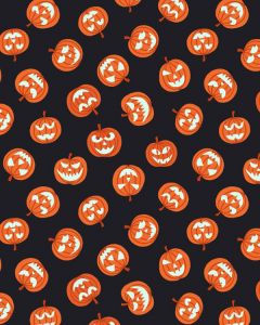 Halloween Patchwork Fabric - Haunted House - Pumpkins