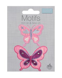 Iron-On Motif Patch - Big Butterfly Small Butterfly