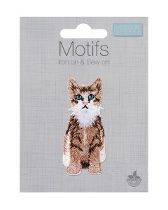 Iron-On Motif Patch - Long Haired Cat
