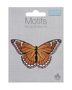 Iron-On Motif Patch - Orange Butterfly