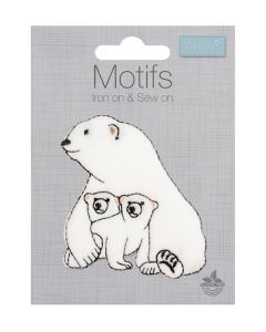 Iron-On Motif Patch - Polar Bear Family