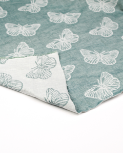 REMNANT Butterfly Jacquard Double Gauze Fabric - 80cm x 