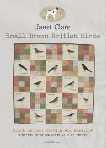 Janet Clare - Patchwork Quilt Paper Pattern - Small Brown British Birds
