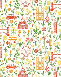 Liberty Lasenby Cotton Fabric - London Parks - Summer in the City C