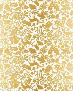 Liberty Lasenby Cotton Fabric - Woodland Christmas - Enchanted Forest Gold