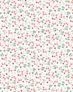 Liberty Lasenby Cotton Fabric - A Woodland Christmas - Frost Berry A