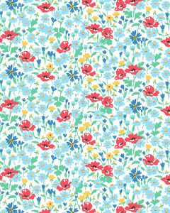 Liberty Lasenby Cotton Fabric - Riviera - Wildflower Poppy