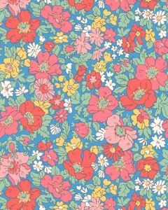 Liberty Patchwork Cotton Fabric - Flower Show Midsummer - Cosmos Flower