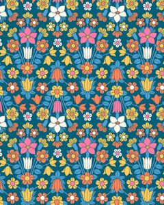 Liberty Patchwork Cotton Fabric - Flower Show Midsummer - Hampstead Meadow