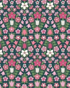 Liberty Patchwork Cotton Fabric - Flower Show Midsummer - Hampstead Meadow Pink