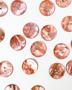 Mother of Pearl Button - Pink Grapefruit - 18mm