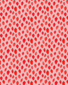 Patchwork Cotton Fabric - Happy Fruit - Super Strawberries
