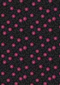 Patchwork Cotton Fabric - Little Matroyshka - Matroyshka Floral Black