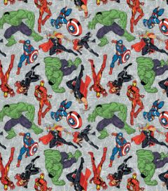 Patchwork Cotton Fabric - Marvel™ - Avengers Scatter