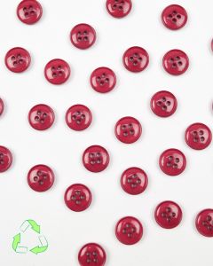Recycled Button - 11mm - Claret