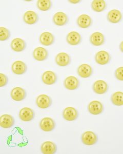 Recycled Button - 11mm - Lemongrass