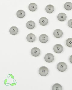 Recycled Plastic Button - Grey